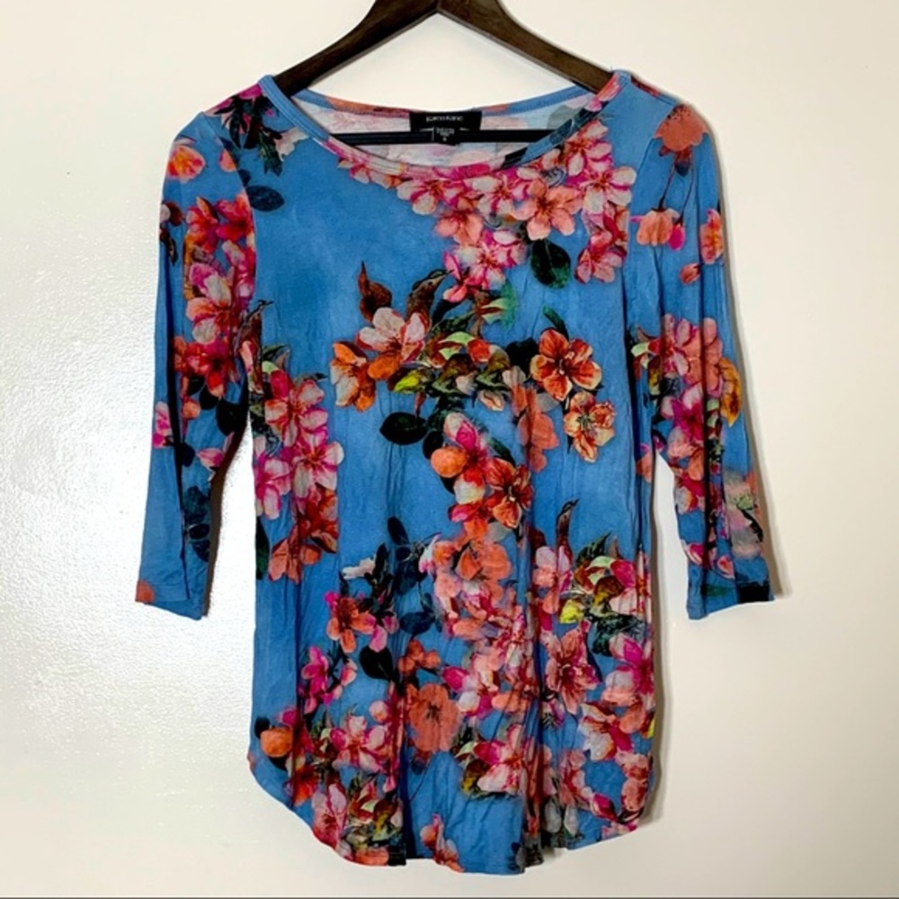 Floral Blouse Karen Kane Floral 3/4 Sleeve Blouse | Small